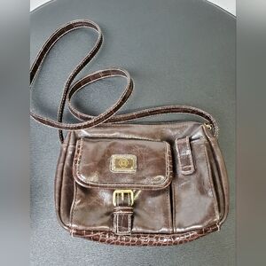 💥💥3/$15💥 Brown Faux Leather Crossbody Bag